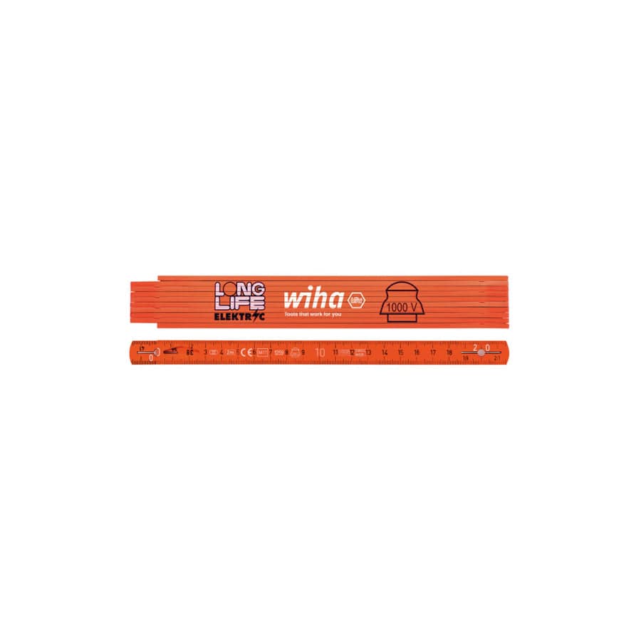 Wiha WHA42068 Longlife® Electrician's Folding Ruler 2m | ML Performance UK