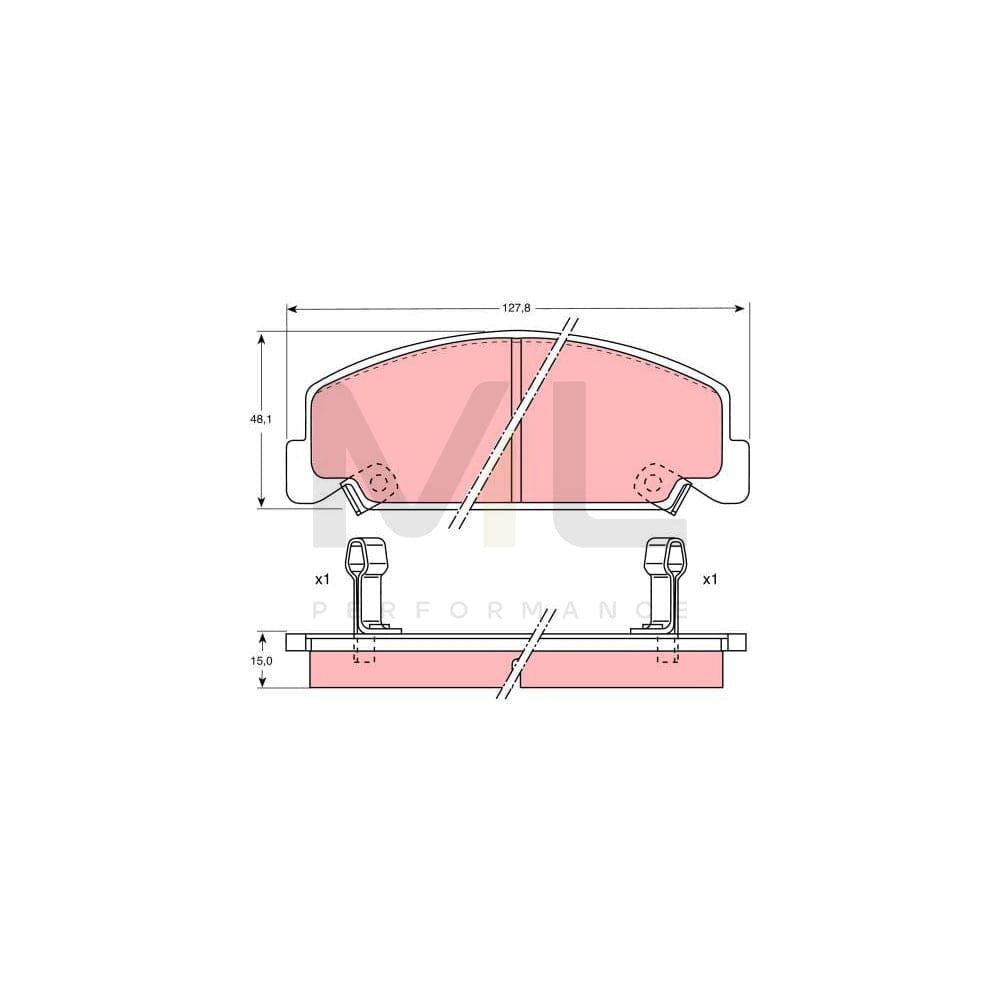 TRW Gdb764 Brake Pad Set With Acoustic Wear Warning | ML Performance Car Parts