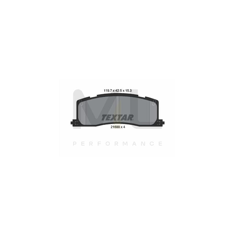 TEXTAR 2168801 Brake pad set not prepared for wear indicator | ML Performance Car Parts