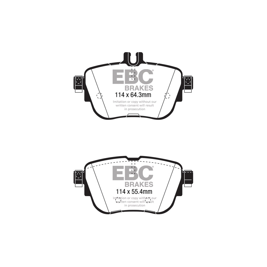 EBC PD01KR1027 Mercedes-Benz W/S213 A/C238 Greenstuff Rear Brake Pad & Plain Disc Kit - TRW Caliper 2 | ML Performance UK Car Parts