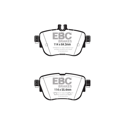 EBC PD01KR1027 Mercedes-Benz W/S213 A/C238 Greenstuff Rear Brake Pad & Plain Disc Kit - TRW Caliper 2 | ML Performance UK Car Parts