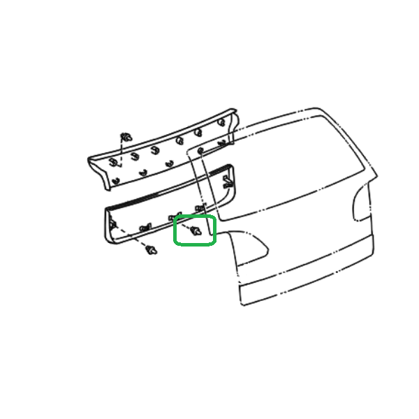 Genuine Lexus 67771-12010 RX Phase 1 Lower Boot Trim Retaining Clip B