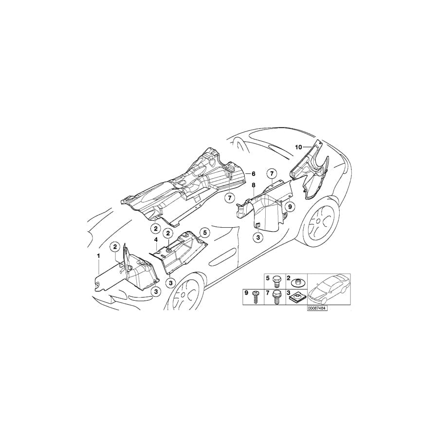 Genuine BMW 51488234233 E52 Heat Insulation,Bumper, Rear Bottom Left (Inc. ALPINA V8 & Z8) | ML Performance UK Car Parts