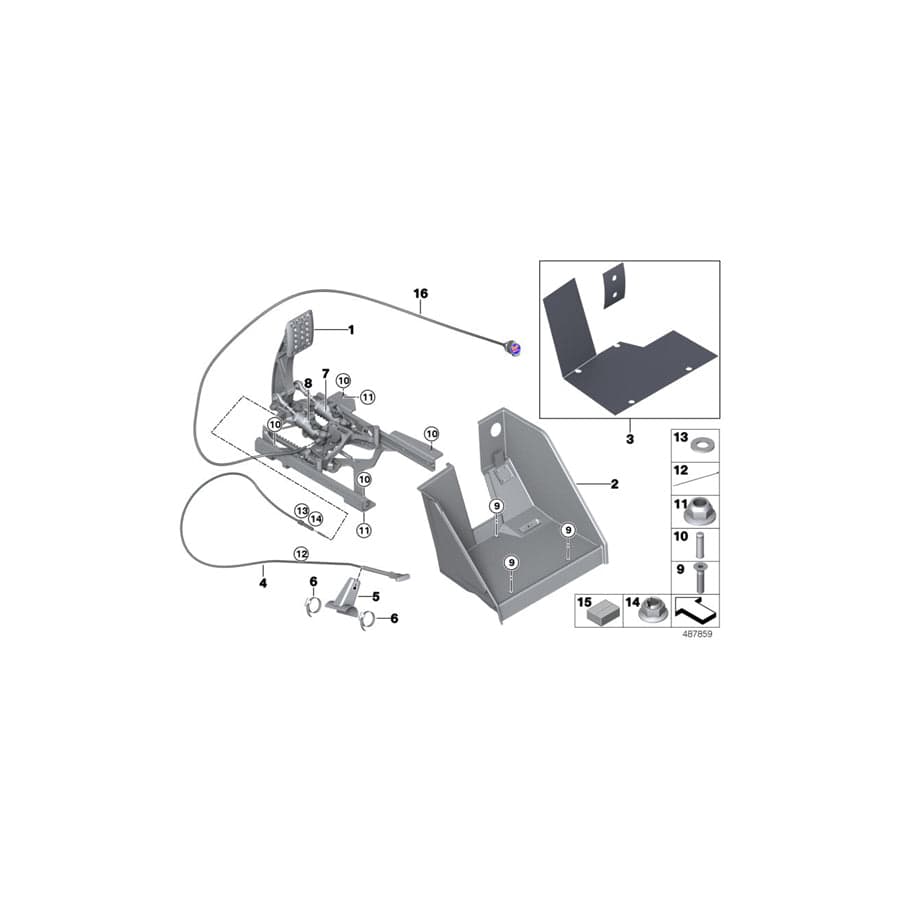 Genuine BMW 35208431409 Bracket F Bowden Cable F. PEDALBOX (Inc. M4 GT4) | ML Performance UK Car Parts