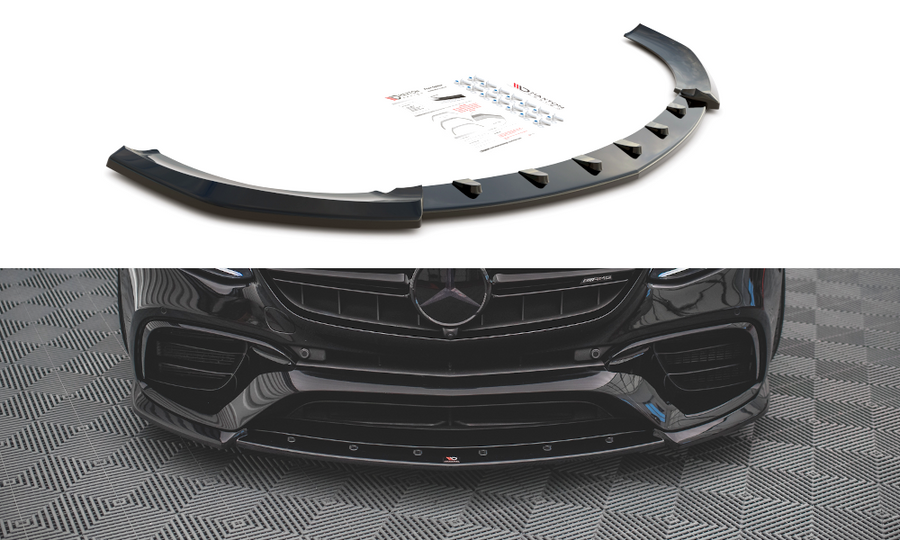 Maxton Design ME-E-213-63-ES-FD3T Front Splitter V.3 Mercedes Benz E63 AMG Estate/Sedan S213/W213 | ML Performance UK Car Parts