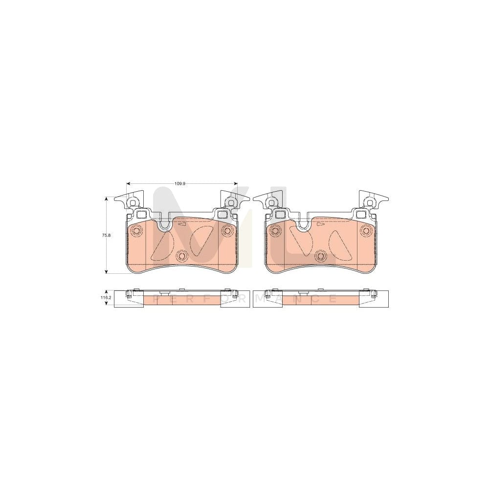 TRW Gdb2061 Brake Pad Set Prepared For Wear Indicator | ML Performance Car Parts