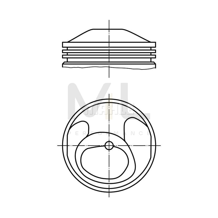 MAHLE ORIGINAL 037 78 01 Piston for VOLVO 240 Saloon (P242, P244) 96,31 mm, with piston rings | ML Performance Car Parts