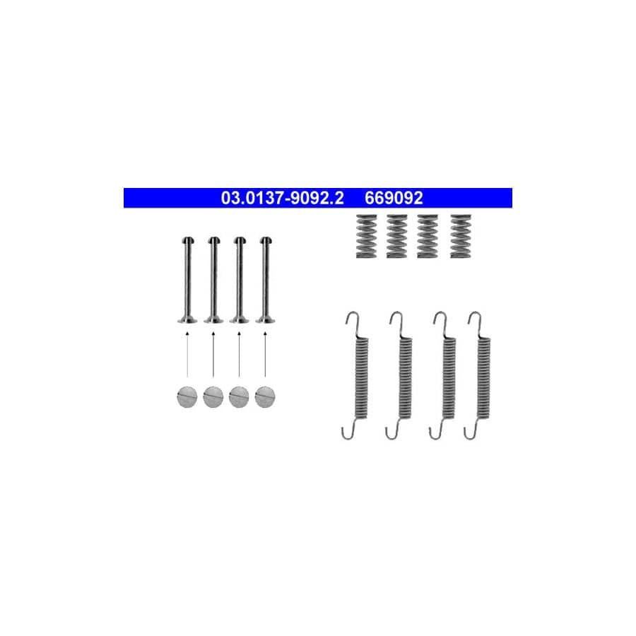 ATE 03.0137-9092.2 Brake Shoe Fitting Kit | ML Performance UK Car Parts