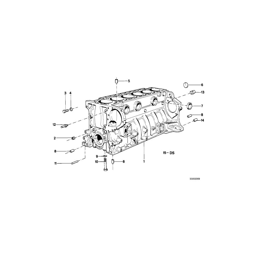 Genuine BMW 11111720661 E32 Engine Block With Piston (Inc. 730i) | ML Performance UK Car Parts