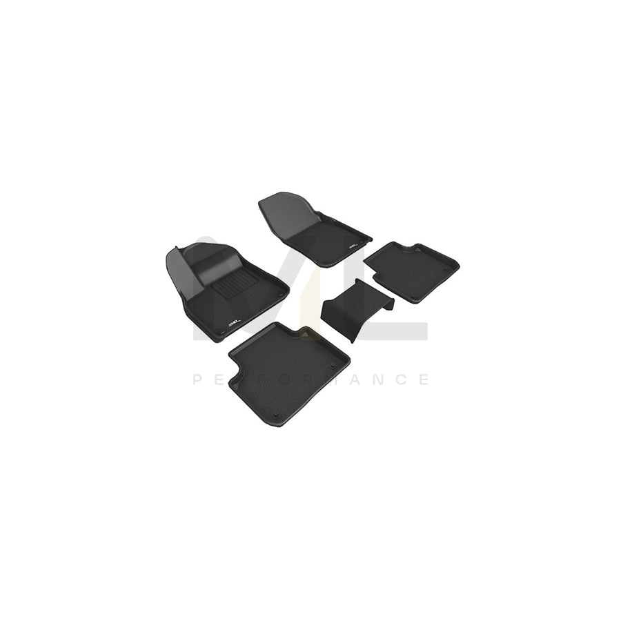 3D L1VW09601509 Floor mat set for VW Touareg III (CR7) Elastomer, Front, Rear, Quantity: 5, Black | ML Performance Car Parts