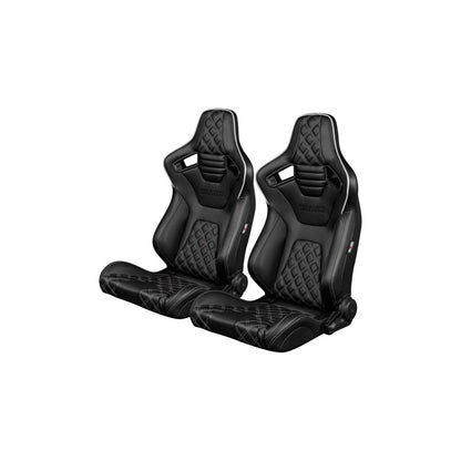 BRAUM Elite-X Series Racing Seats ( Diamond Ed. - White Piping ) – Pair | ML Performance UK Car Parts