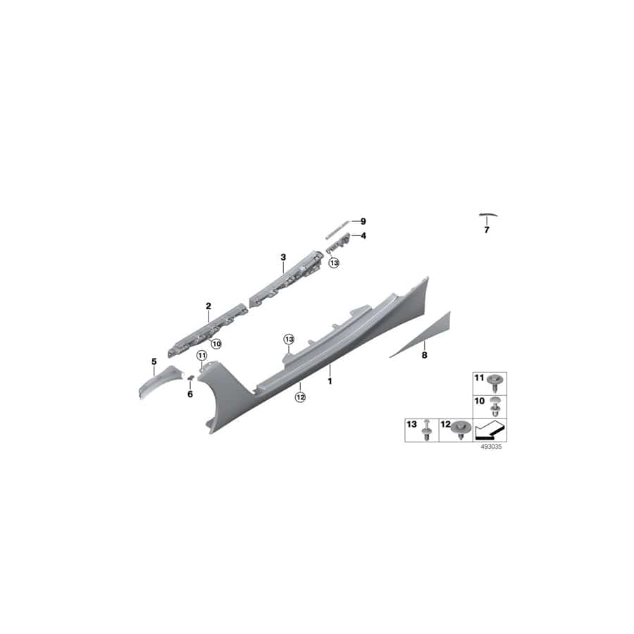 Genuine BMW 51777436825 G29 Support, Sill, Rear Left (Inc. Z4 20i, Z4 30i & Z4 M40i) | ML Performance UK Car Parts