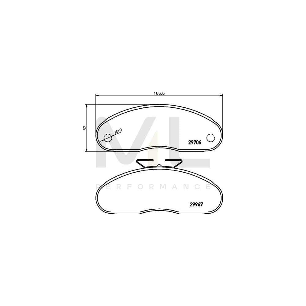 Hella 8DB 355 005-321 Brake Pad Set Not Prepared For Wear Indicator | ML Performance Car Parts