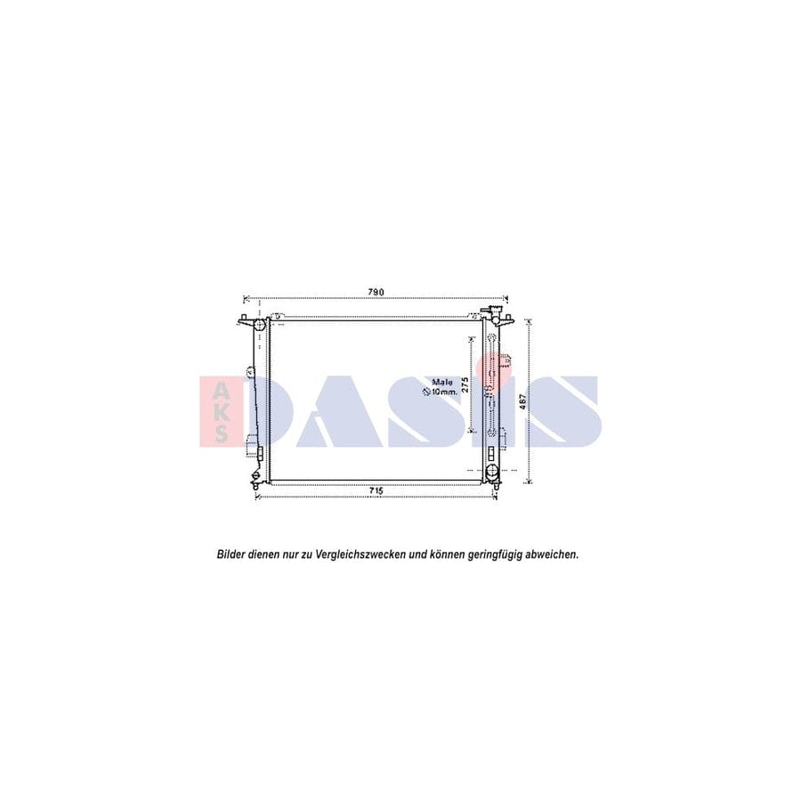 AKS Dasis 560081N Engine Radiator For Hyundai Genesis I Saloon (Bh) | ML Performance UK