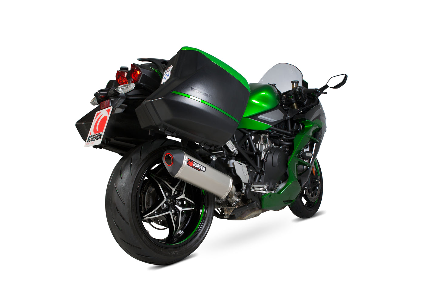 Scorpion RKA122TEO Kawasaki Serket Parallel Slip-On - Titanium Sleeve (Ninja H2-SX / H2-SX SE) | ML Performance UK UK