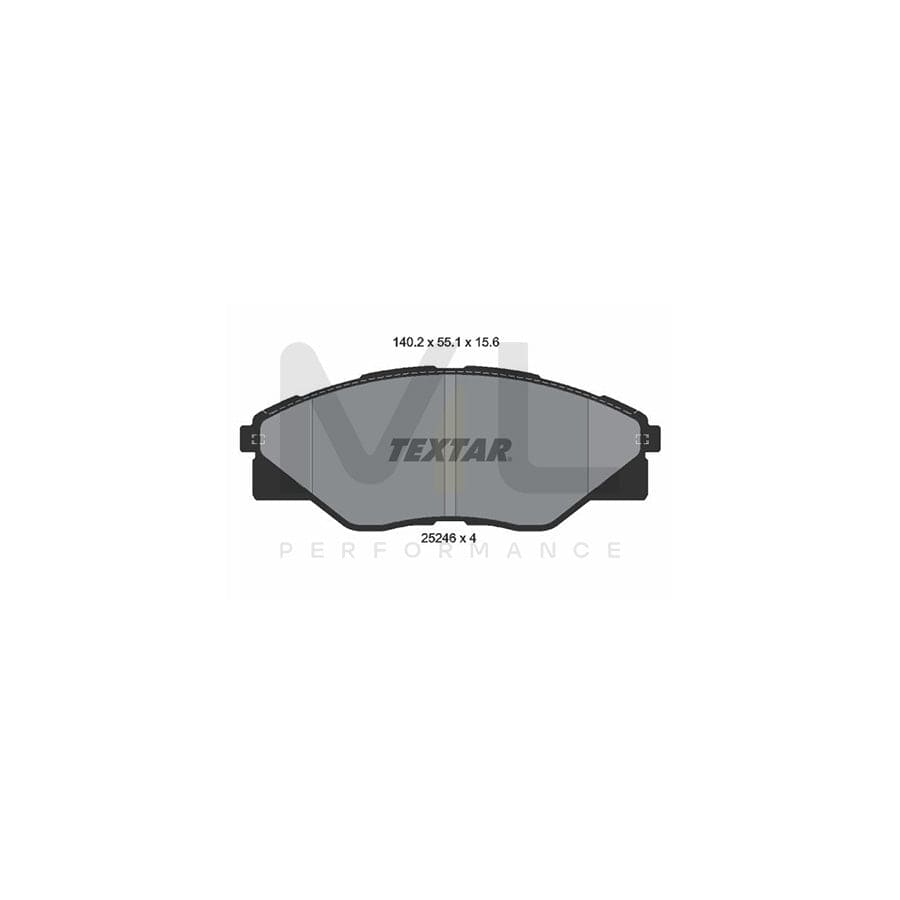 TEXTAR 2524601 Brake pad set not prepared for wear indicator | ML Performance Car Parts