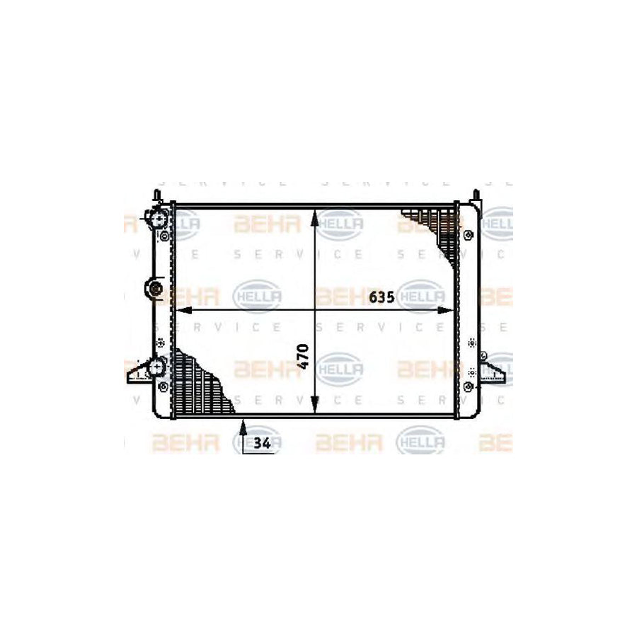 Hella 8MK 376 720-501 Engine Radiator