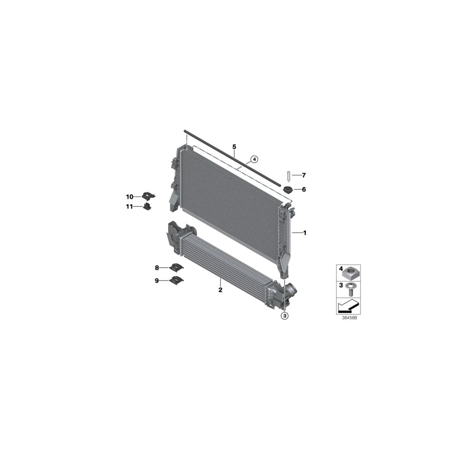 Genuine BMW Mini 17117617640 F55 F56 Radiator (Inc. Cooper) | ML Performance UK Car Parts