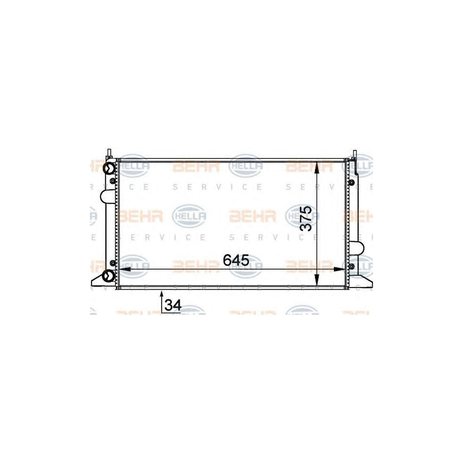 Hella 8MK 376 720-481 Engine Radiator