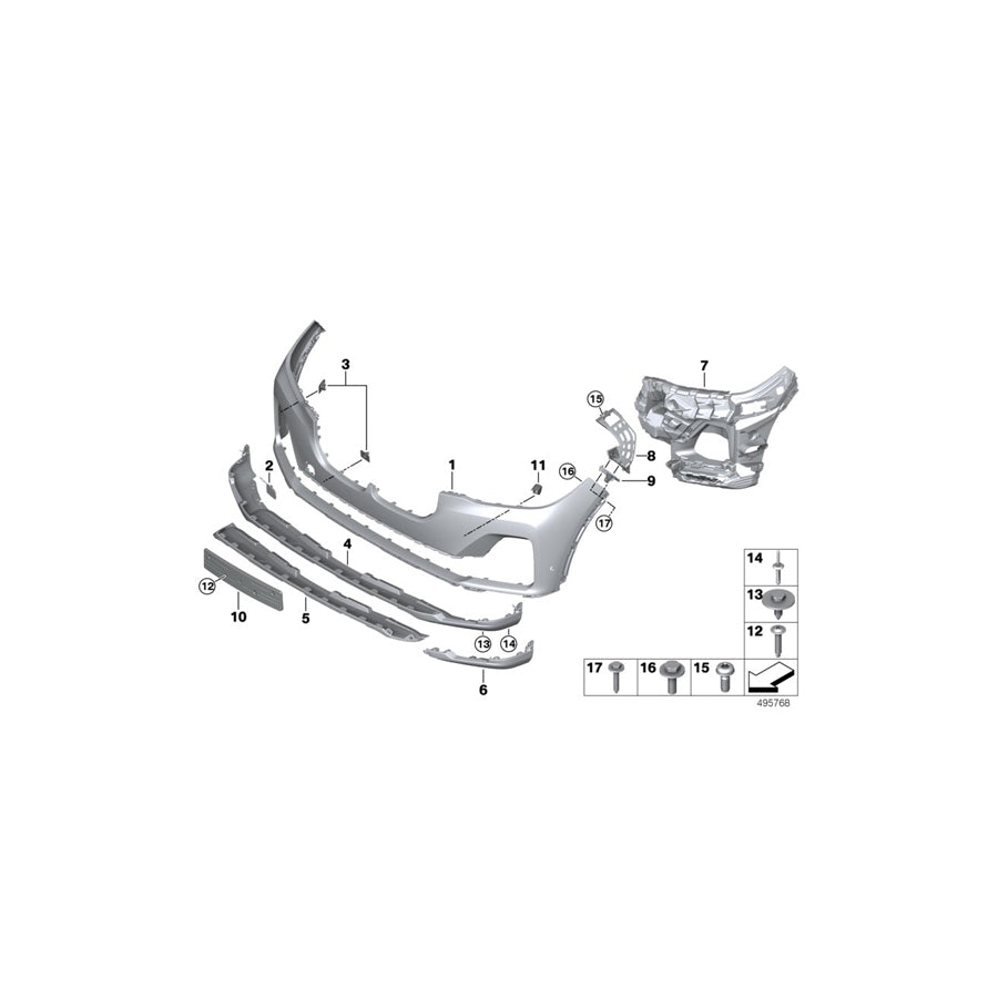 Genuine BMW 51117458365 G07 Insert, Bumper Front Left (Inc. X7 M50dX, X7 M50iX & X7 50iX) | ML Performance UK