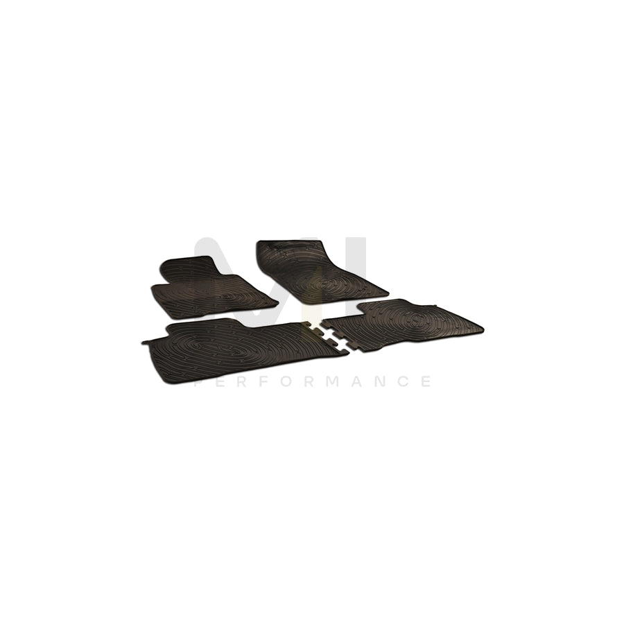 WALSER 50527 Floor mat set Elastomer, Front and Rear, Quantity: 4, Black | ML Performance Car Parts