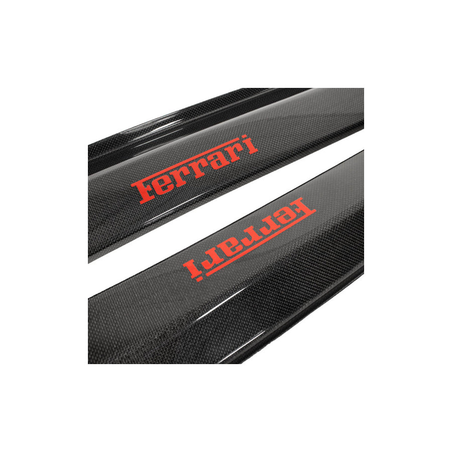 Carbon Fiber Door Sill/Step With Inserts Red Script - Ferrari F355  | ML Performance UK