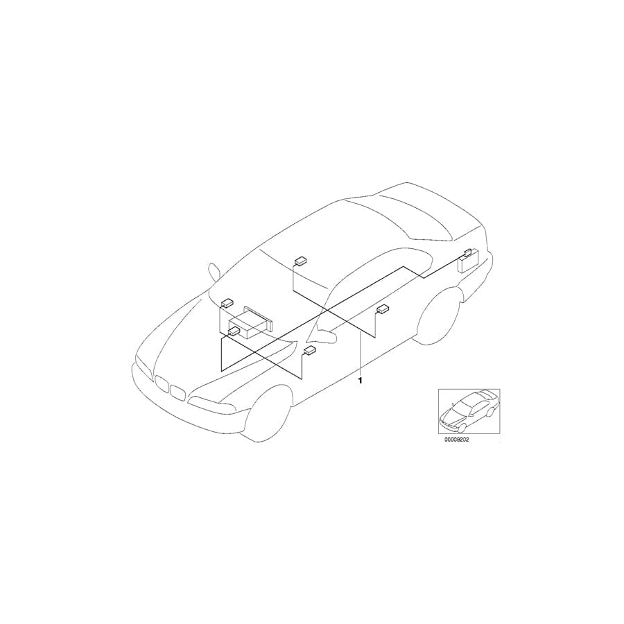 Genuine BMW 61126907865 E39 Audio Wiring Harness Hifi (Inc. 540iP, 525d & 528i) | ML Performance UK Car Parts