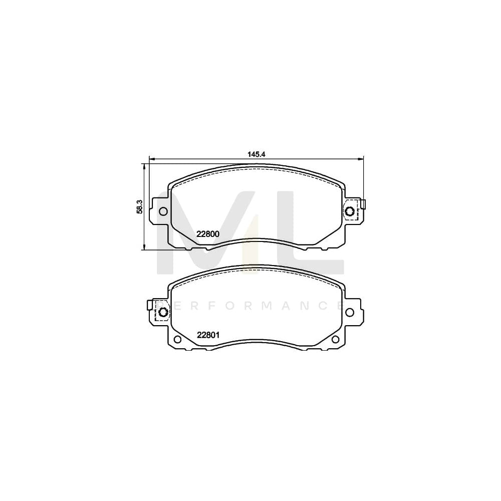 Hella 8DB 355 039-161 Brake Pad Set With Acoustic Wear Warning | ML Performance Car Parts