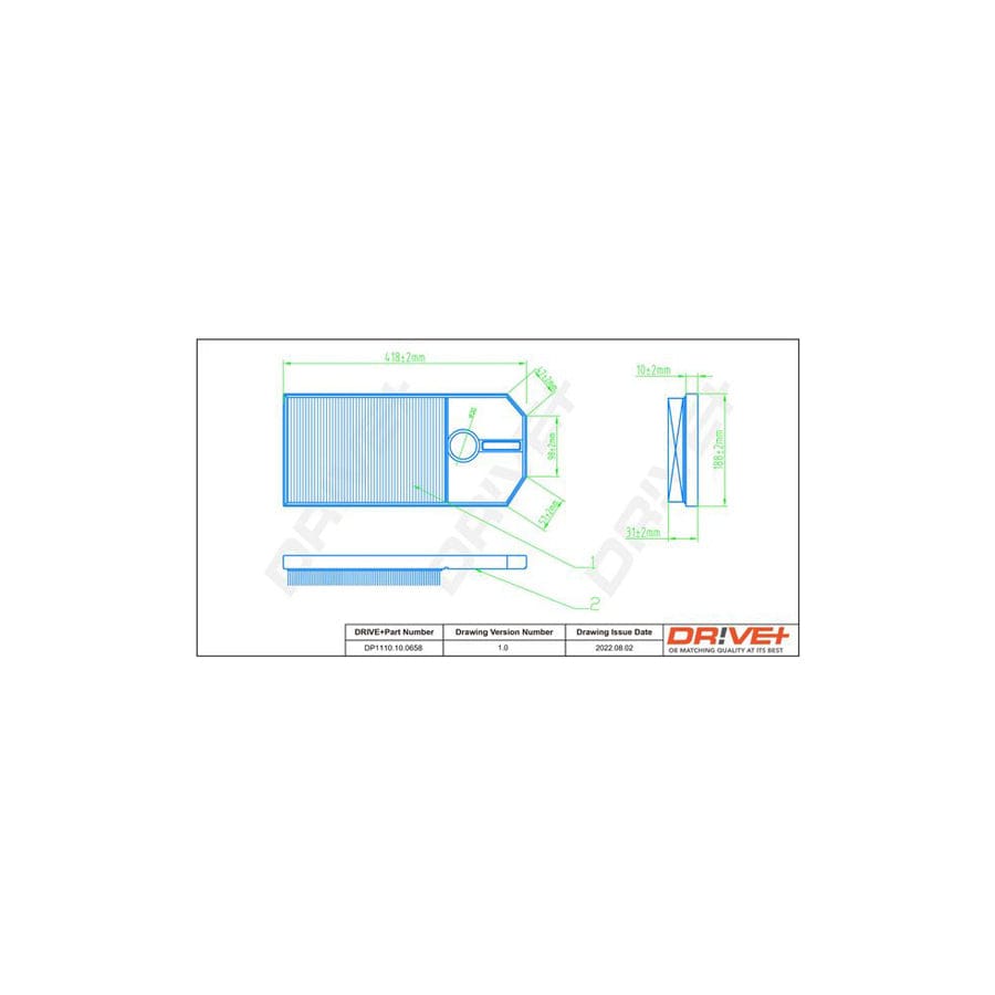 Dr!ve+ DP1110.10.0658 Air Filter | ML Performance UK Car Parts