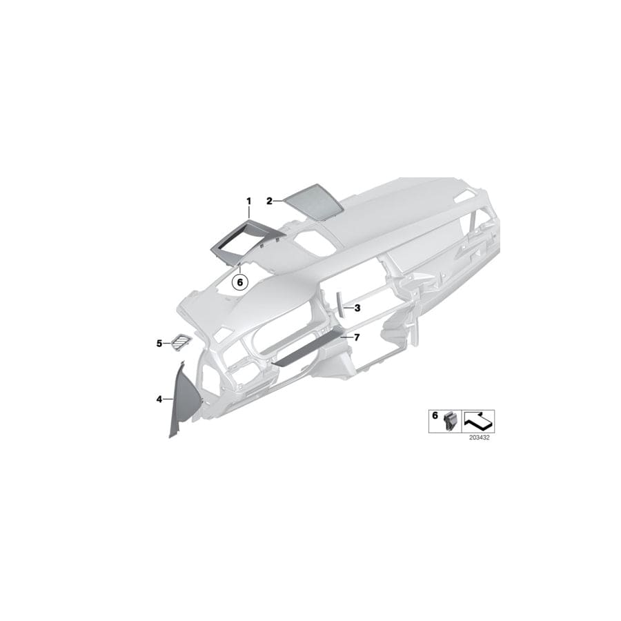 Genuine BMW 51459142651 F07 F07 Cover For Instrument Panel (Inc. 530dX, 528i & 550iX 4.0) | ML Performance UK Car Parts