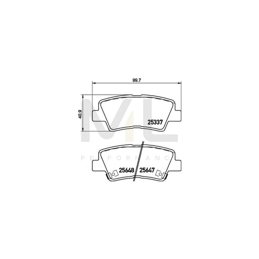 Hella 8DB 355 020-371 Brake Pad Set With Acoustic Wear Warning | ML Performance Car Parts