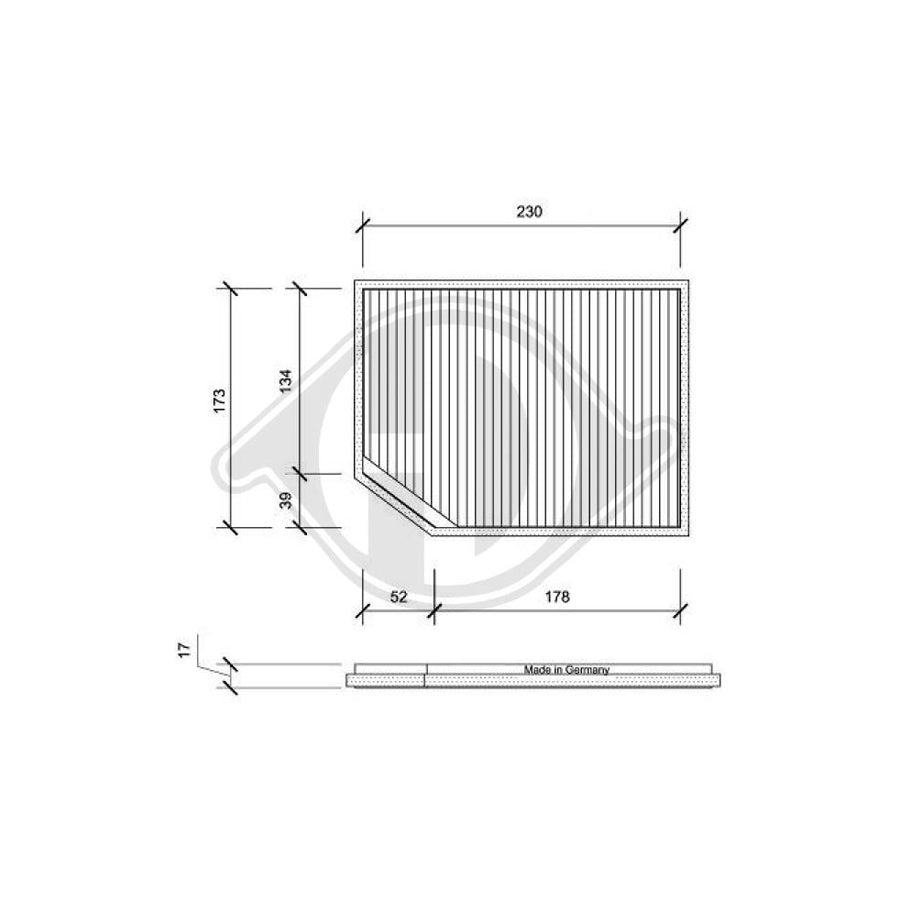 DIEDERICHS DCI0022 Pollen Filter For Renault Laguna | ML Performance UK Car Parts