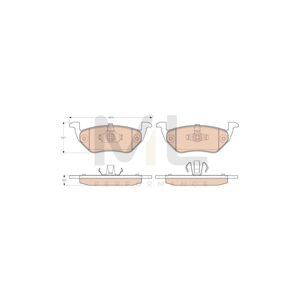 TRW Gdb1754 Brake Pad Set Not Prepared For Wear Indicator | ML Performance Car Parts