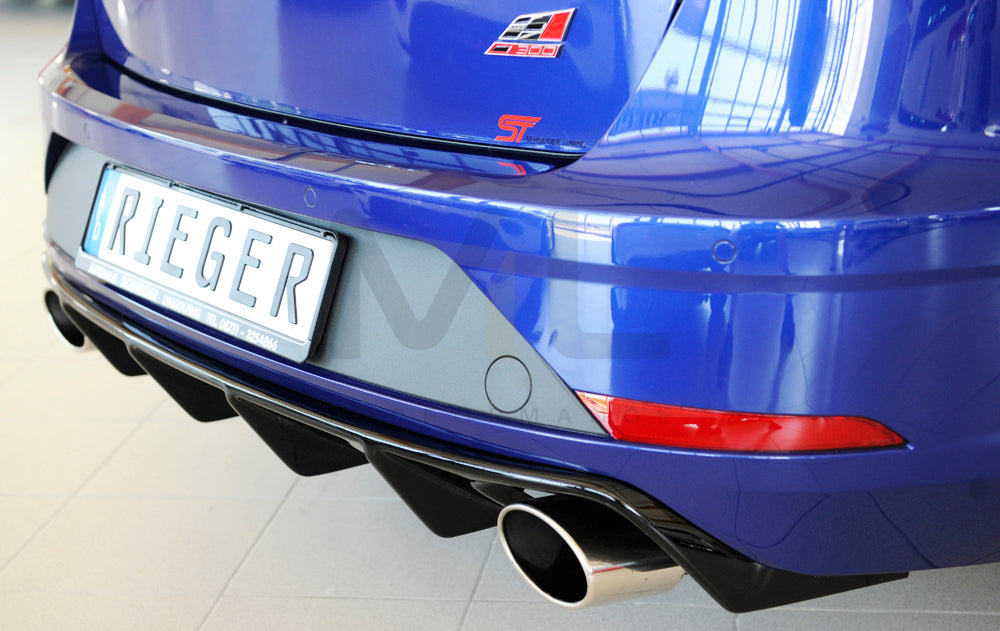 Rieger 00088137 SEAT 5F Leon Cupra Rear Diffuser 9 | ML Performance UK Car Parts