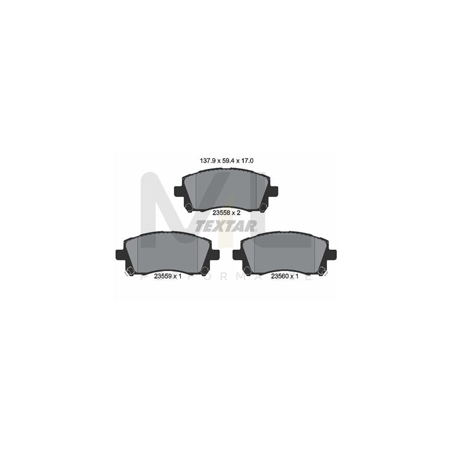 TEXTAR 2355802 Brake pad set with acoustic wear warning | ML Performance Car Parts