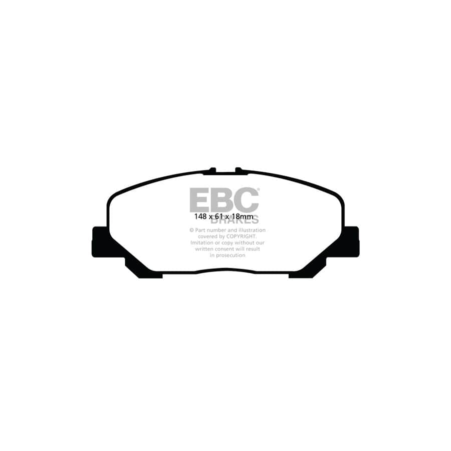 EBC PD03KF1435 Toyota Previa Yellowstuff Front Brake Pad & Plain Disc Kit 2 | ML Performance UK Car Parts