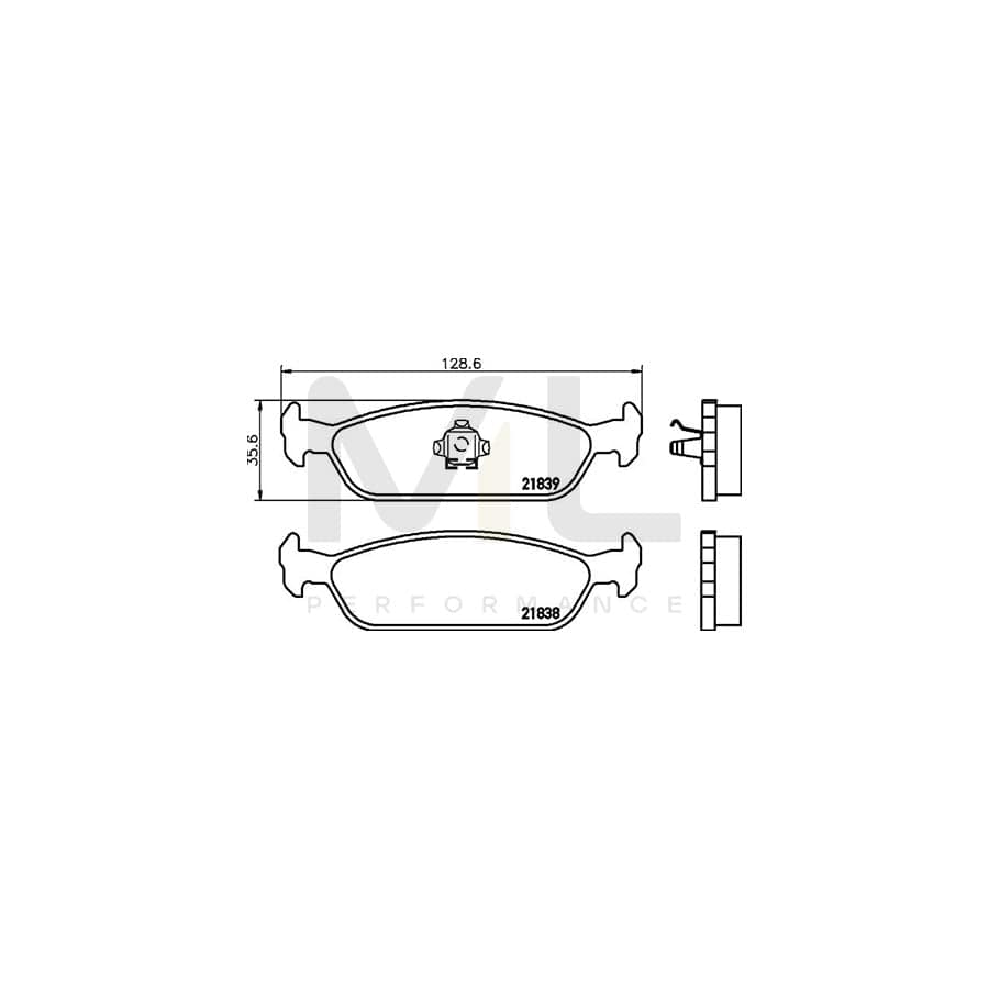 TEXTAR 2183801 Brake pad set for DAIHATSU Charade III Hatchback (G100, G101, G102) not prepared for wear indicator | ML Performance Car Parts