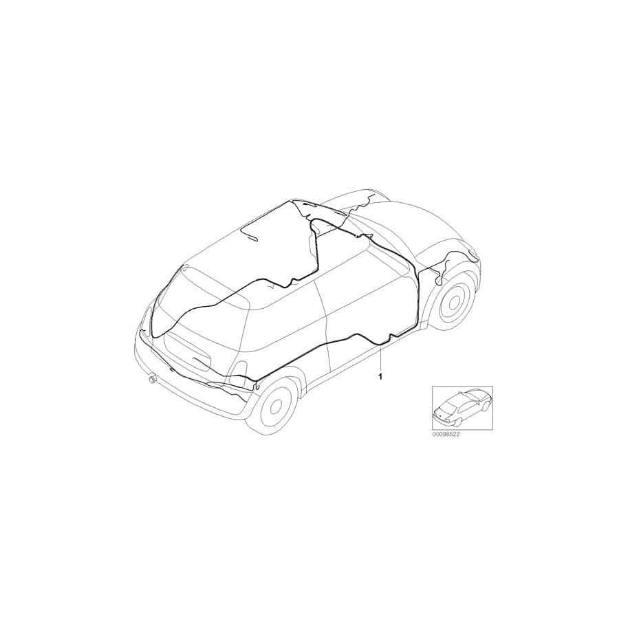 Genuine BMW 61126952903 Cabrio R50 R53 Aux. Cable,Deactivate Passenger'S Airbag (Inc. One 1.6i, Cooper S & Cooper) | ML Performance UK Car Parts