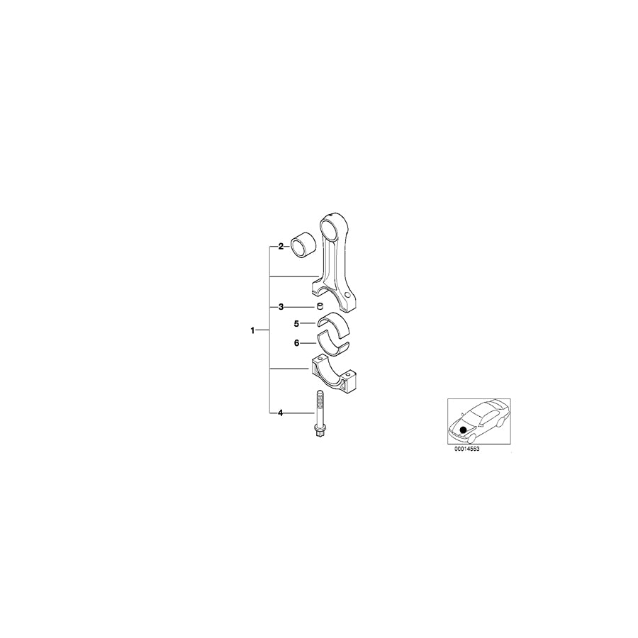 Genuine BMW 11247791792 E61 E46 E53 Connecting Rod Bush (Inc. 330xd, 530d & 320d) | ML Performance UK Car Parts