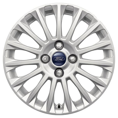 GENUINE FORD 2038785 x4 SET OF 4 FIESTA ALLOY WHEEL 16" 15-SPOKE DESIGN, SPARKLE SILVER 11/2012 - 06/2017 | ML Performance UK