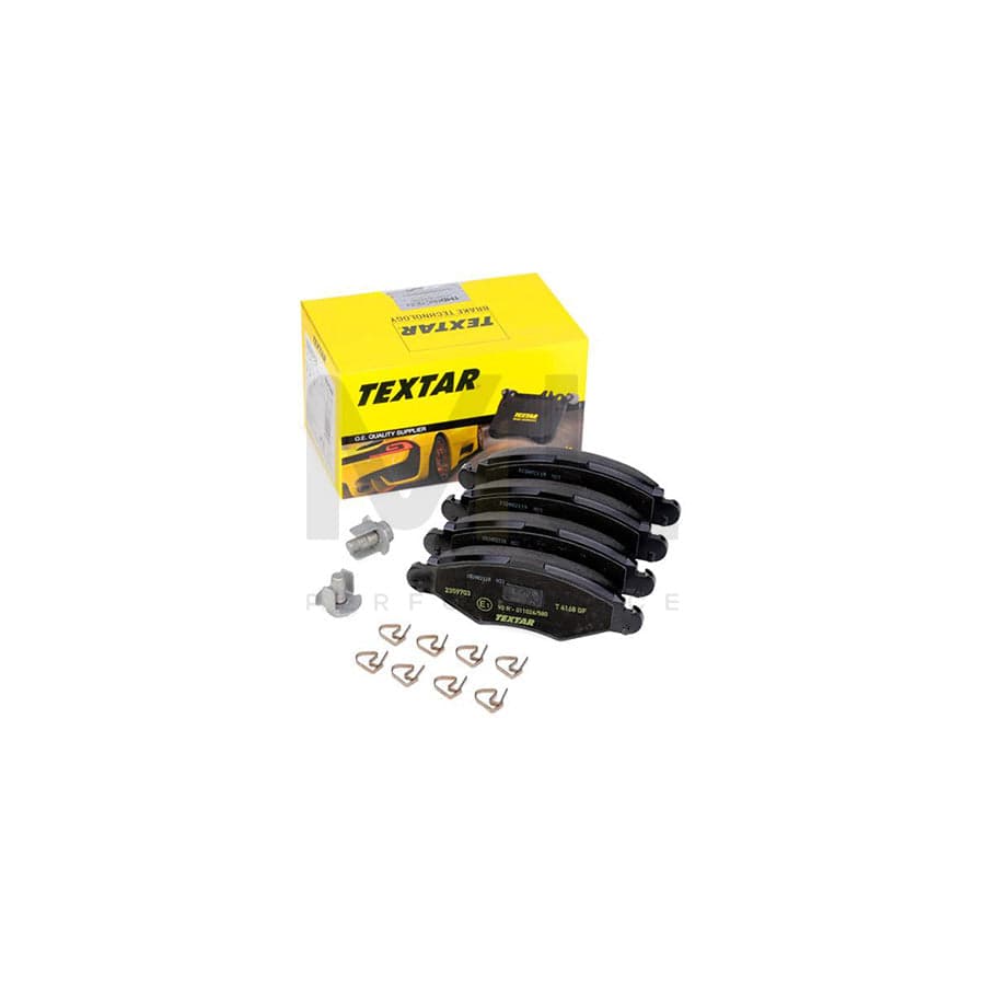 TEXTAR 2359703 Brake pad set not prepared for wear indicator, with brake caliper screws, with accessories | ML Performance Car Parts