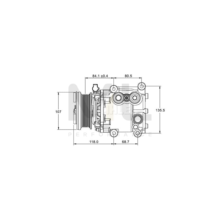 MAHLE ORIGINAL ACP 1336 000P Compressor, air conditioning for FORD MONDEO PAG 46 YF, Refrigerant: R 1234yf, R 134a, with seal ring | ML Performance Car Parts