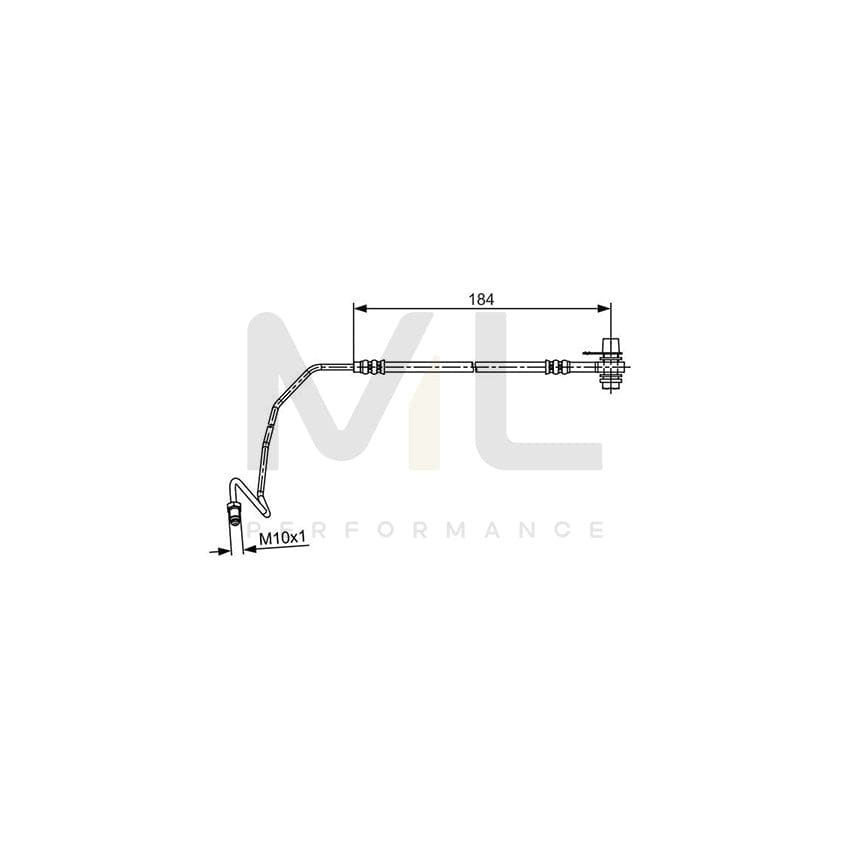 BOSCH 1 987 481 534 Brake Hose 188mm | ML Performance Car Parts