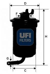 UFI 31.695.00 Fuel Filter For Daihatsu Sportrak