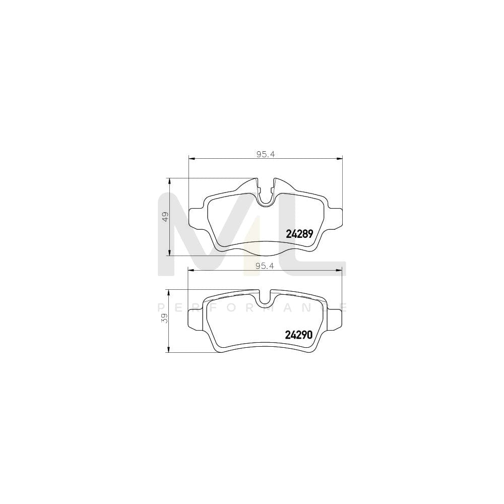 Hella 8DB 355 031-791 Brake Pad Set Incl. Wear Warning Contact, With Brake Caliper Screws, With Accessories | ML Performance Car Parts