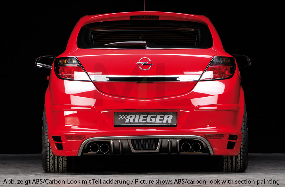 Rieger 00099319 Opel Astra H GTC Rear Diffuser 3 | ML Performance UK Car Parts