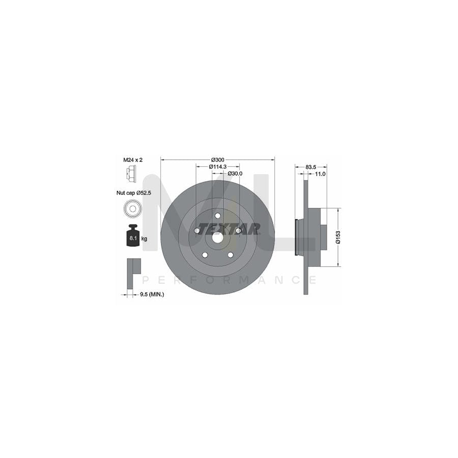 TEXTAR PRO 92233103 Brake Disc Solid, Coated, with integrated magnetic sensor ring, with wheel bearing | ML Performance Car Parts