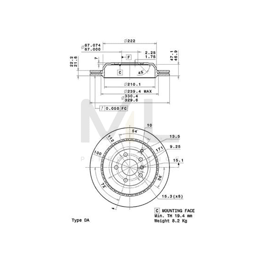 BREMBO COATED DISC LINE 09.R102.11 Brake Disc Internally Vented, Coated, High-carbon, with bolts/screws | ML Performance Car Parts