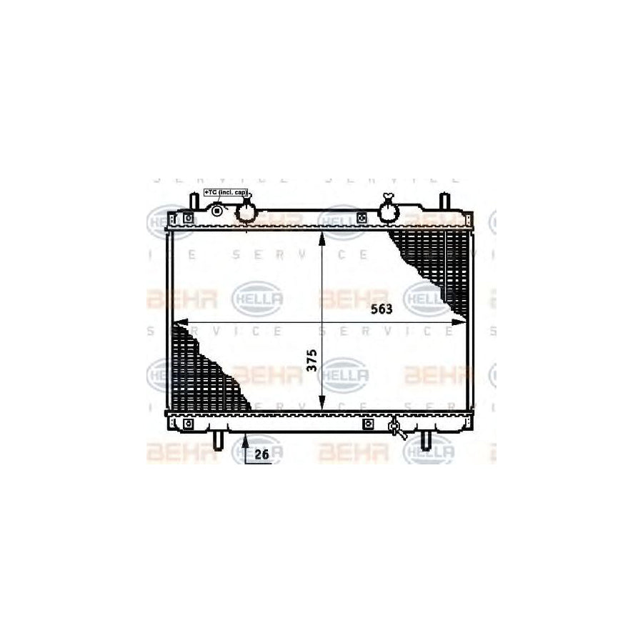 Hella 8MK 376 720-751 Engine Radiator