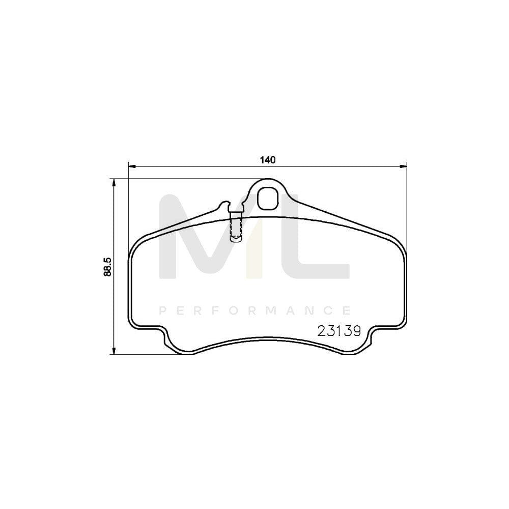 Hella 8DB 355 009-841 Brake Pad Set For Porsche 911 Prepared For Wear Indicator | ML Performance Car Parts